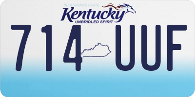 KY license plate 714UUF