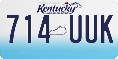 KY license plate 714UUK