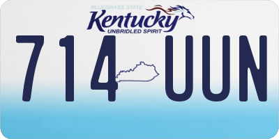 KY license plate 714UUN