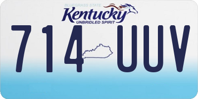 KY license plate 714UUV