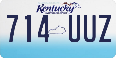 KY license plate 714UUZ