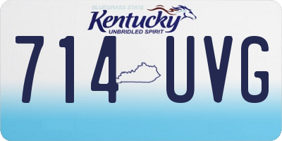 KY license plate 714UVG
