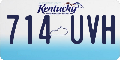 KY license plate 714UVH