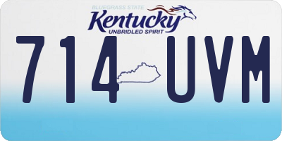 KY license plate 714UVM