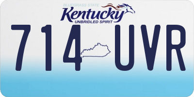 KY license plate 714UVR