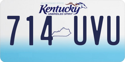 KY license plate 714UVU