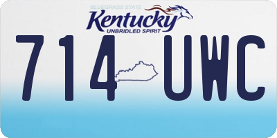 KY license plate 714UWC