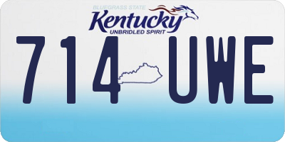 KY license plate 714UWE
