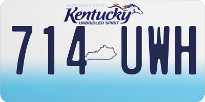 KY license plate 714UWH