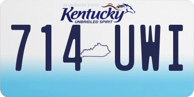 KY license plate 714UWI