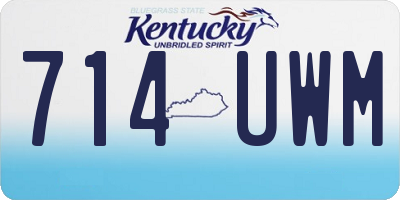 KY license plate 714UWM