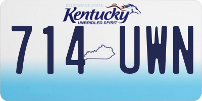 KY license plate 714UWN