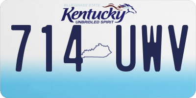 KY license plate 714UWV