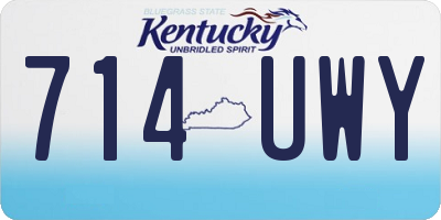 KY license plate 714UWY