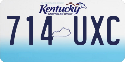 KY license plate 714UXC
