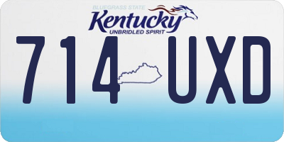 KY license plate 714UXD
