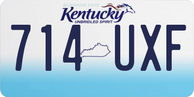 KY license plate 714UXF