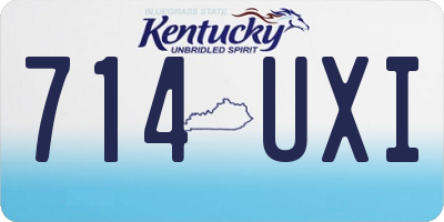KY license plate 714UXI