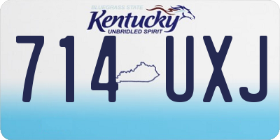 KY license plate 714UXJ
