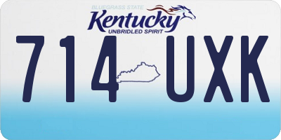 KY license plate 714UXK
