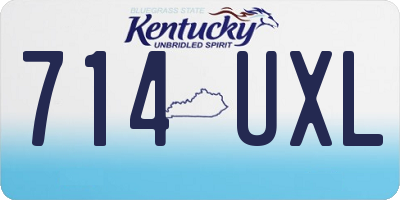 KY license plate 714UXL