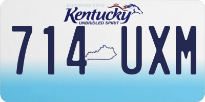 KY license plate 714UXM