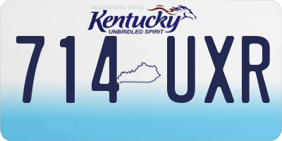 KY license plate 714UXR