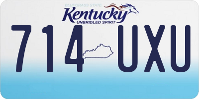 KY license plate 714UXU