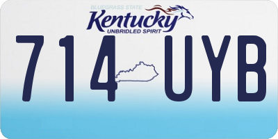 KY license plate 714UYB