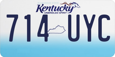 KY license plate 714UYC