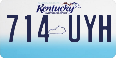 KY license plate 714UYH