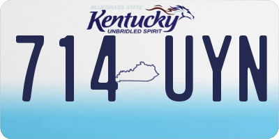 KY license plate 714UYN