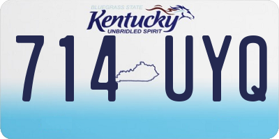 KY license plate 714UYQ