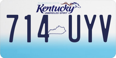 KY license plate 714UYV
