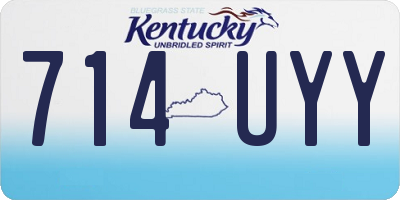 KY license plate 714UYY