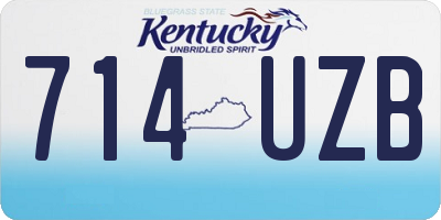 KY license plate 714UZB