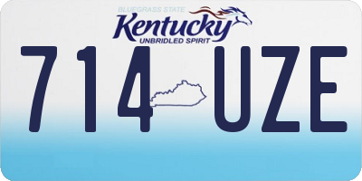 KY license plate 714UZE