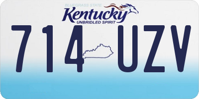 KY license plate 714UZV