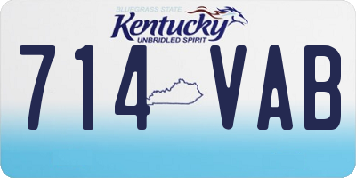 KY license plate 714VAB