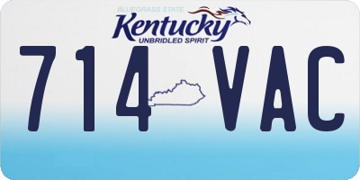 KY license plate 714VAC