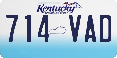 KY license plate 714VAD