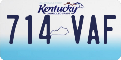 KY license plate 714VAF