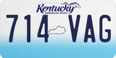KY license plate 714VAG