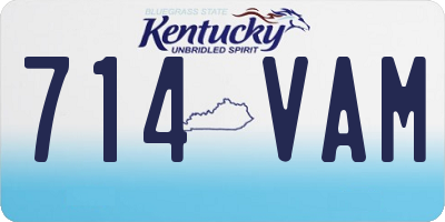 KY license plate 714VAM