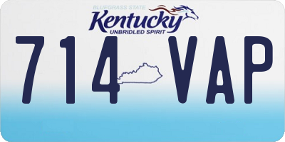 KY license plate 714VAP