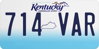 KY license plate 714VAR