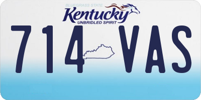 KY license plate 714VAS