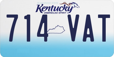 KY license plate 714VAT