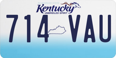 KY license plate 714VAU