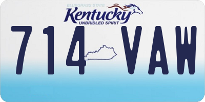 KY license plate 714VAW